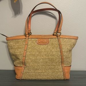 Coach straw purse